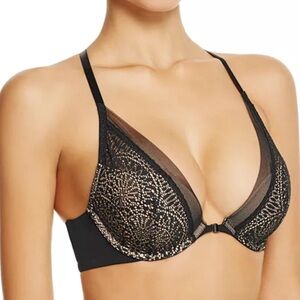 Calvin Klein ck black endless push-up plunge racerback bra